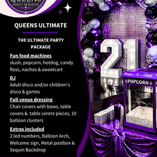 QUEENS ULTIMATE PARTY PACKAGE