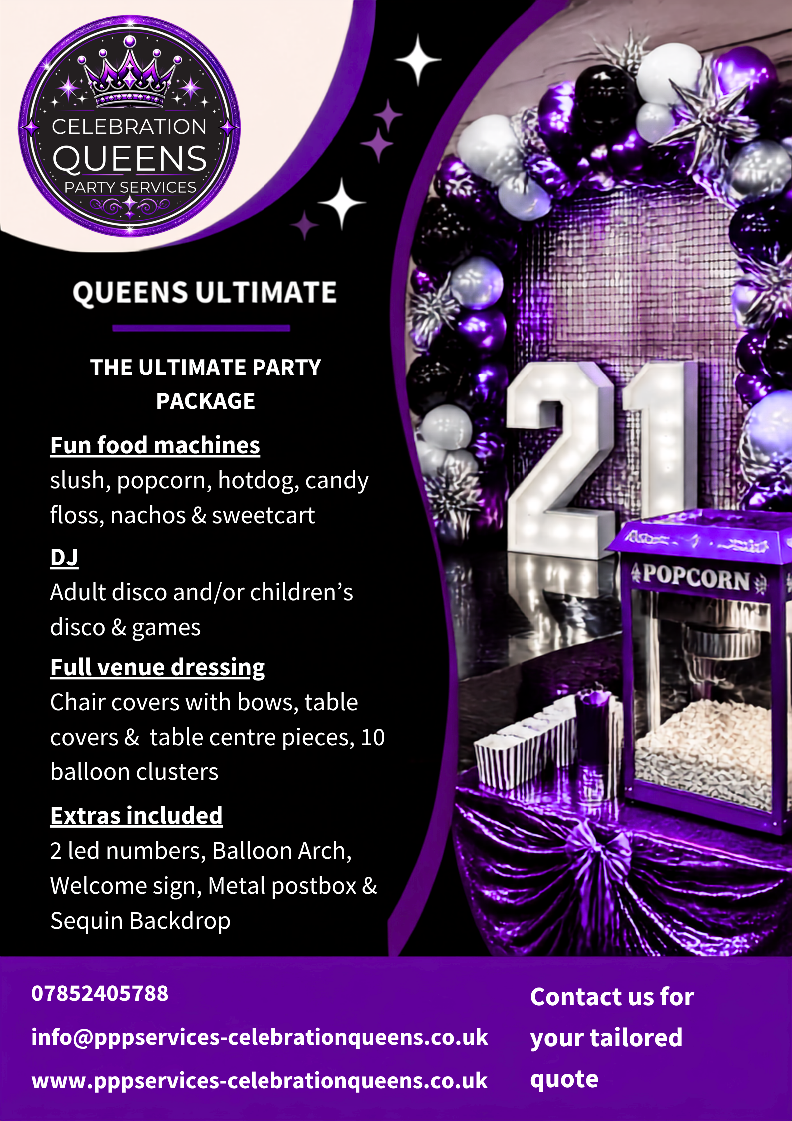 QUEENS ULTIMATE PARTY PACKAGE